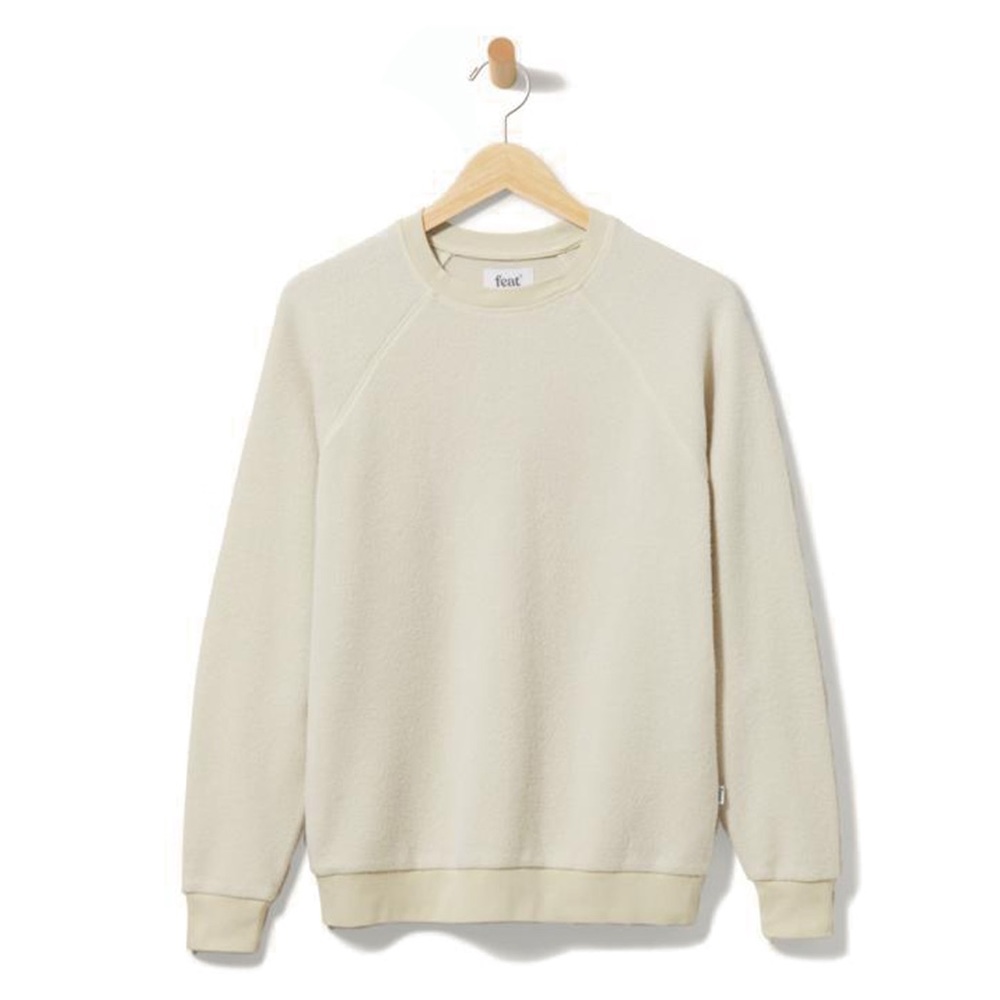 New Feat. Blanket blend soft Crewneck sweatshirt in Cream Size Small
